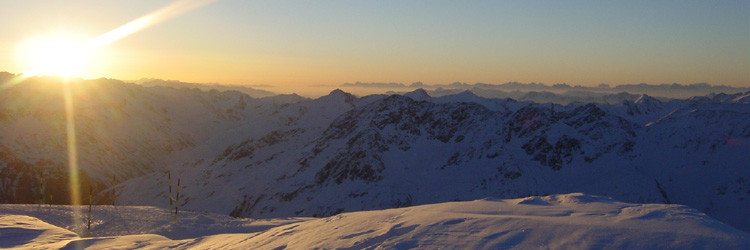 Sonnenuntergang Stablein Urlaub Winter Montana 03